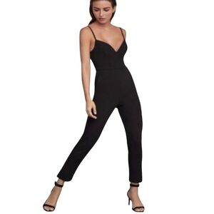 BCBG MaxAzaria - NWT Elegant Black Open Back Adjustable Strap Jumpsuit Sz S